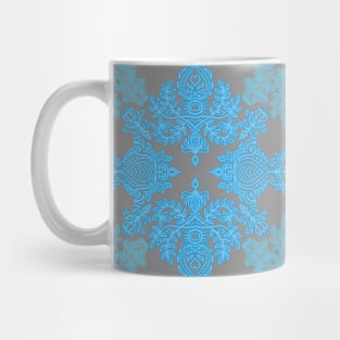 Turquoise Tangle - sky blue, aqua & grey pattern Mug